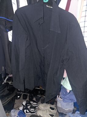 DKNY Black Men's Button-Up Jacket